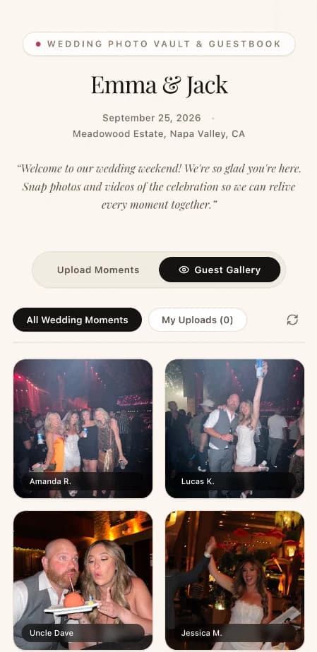 Emma & Jack Guest Photo Portal