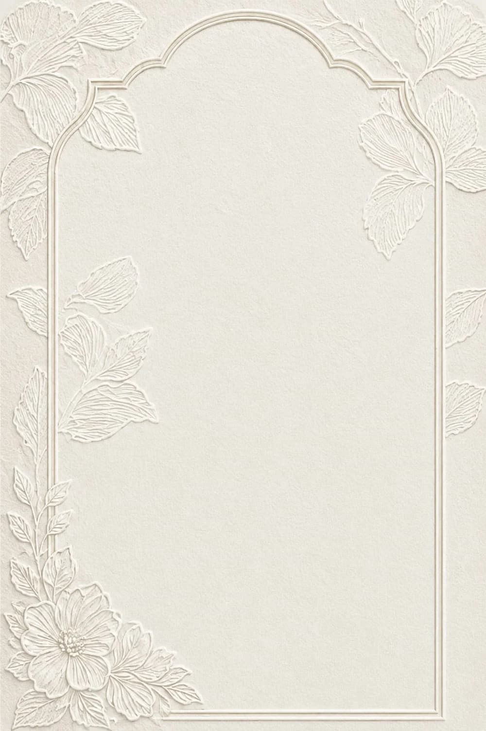 Ivory Embossed Arch