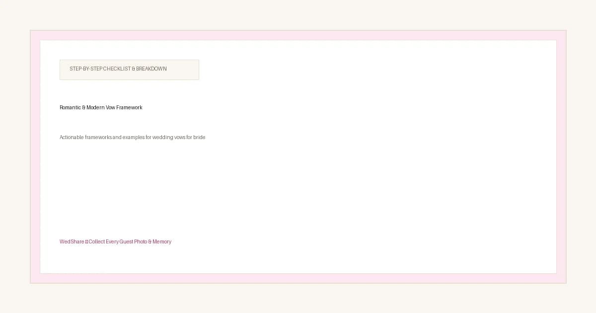 4-Step Bride Vows Writing Framework