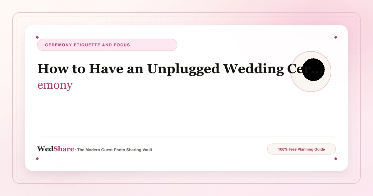 Wedding ceremony aisle filled with smiling guests looking directly at the bride without holding smartphones