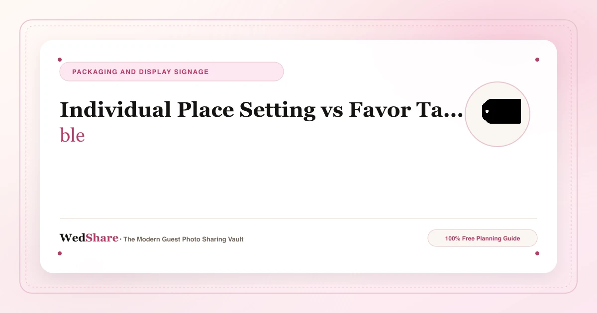 Wedding Favor Evaluation Checklist